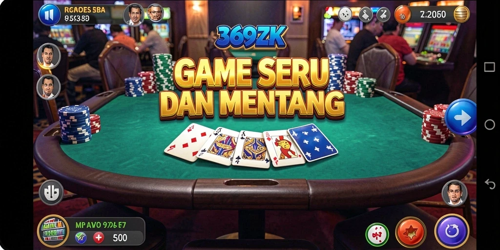 Tampilan menarik dari gameplay Poker di 369ZK.