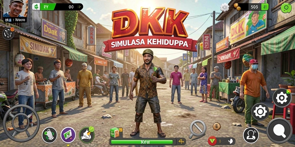 Tampilan gameplay DKK dengan grafis yang menawan.