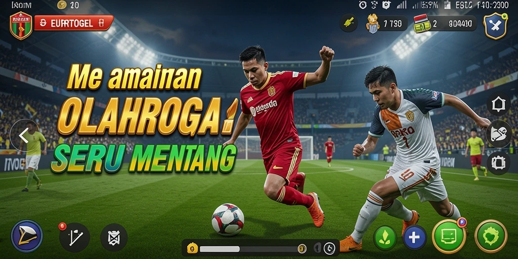 Tangkapan layar dari permainan EUROTOGEL yang menampilkan aksi olahraga langsung.