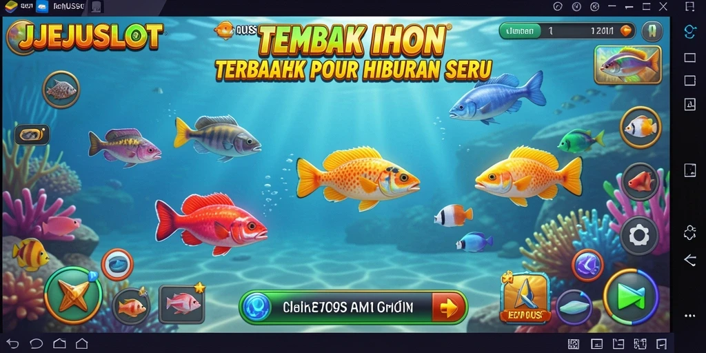 Tampilan gameplay seru saat menembak ikan dalam JEJUSLOT.