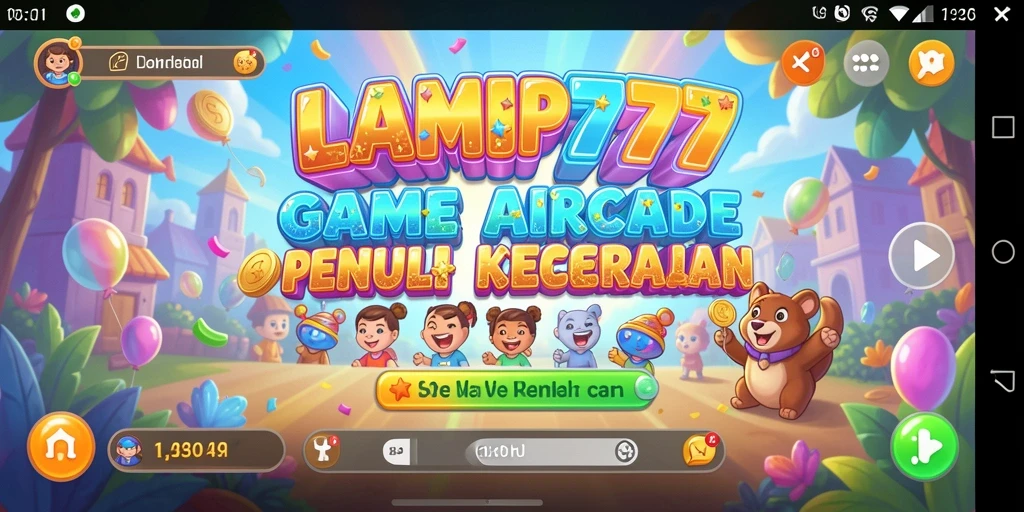 Tampilan gameplay LAMPU777 dengan aksi Arcade yang seru.