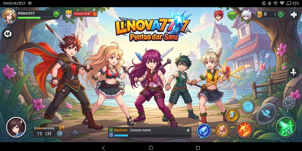 Screenshot LNOVA777 menampilkan aksi seru karakter anime dalam pertarungan.
