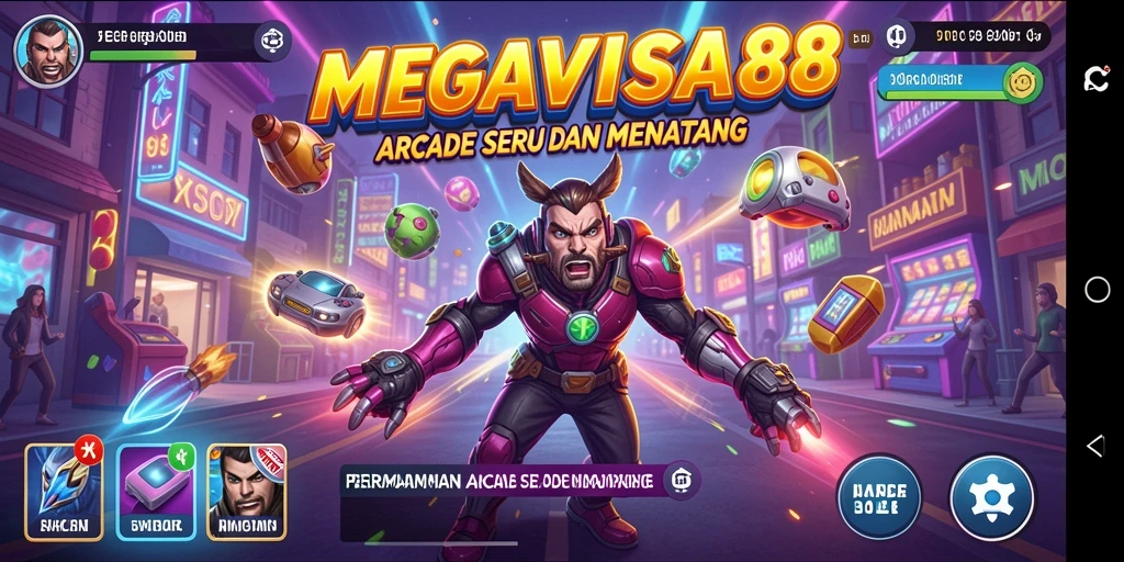 Screenshot MEGAVISA88 menunjukkan aksi seru dalam gameplay Arcade.