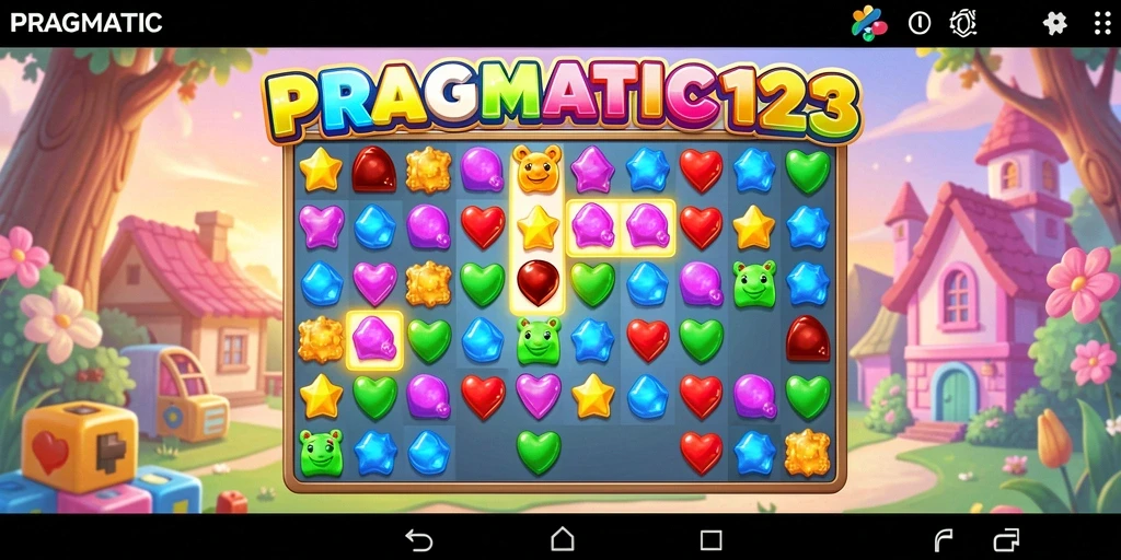 Tampilan gameplay seru PRAGMATIC123 dalam genre Match-3.