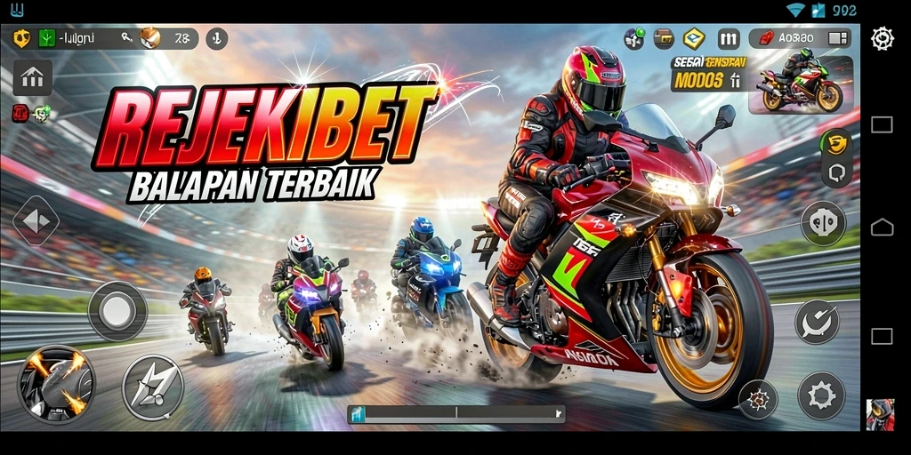 Gameplay seru balapan motor di REJEKIBET dengan aksi mendebarkan.