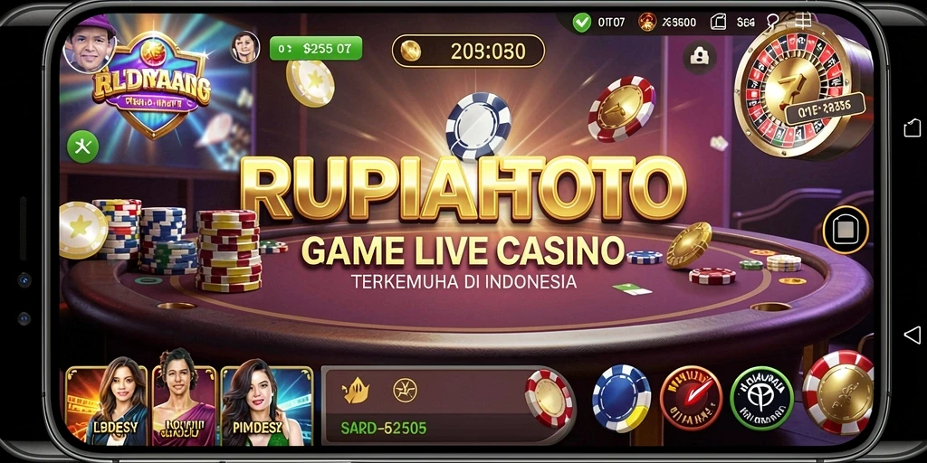 Tampilan gameplay Live Casino yang mendebarkan di RUPIAHTOTO.