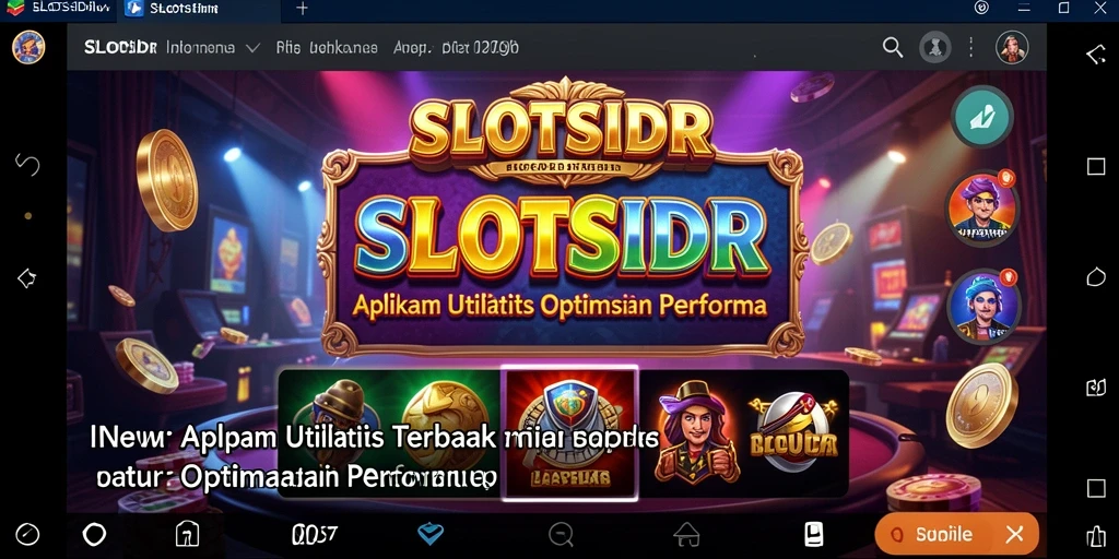 Screenshot utama SLOTSIDR menunjukkan antarmuka pengguna yang sederhana dan elegan.