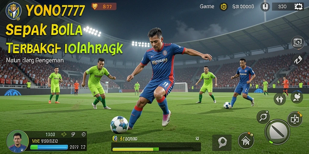 Tampilan gameplay <strong>YONO777</strong> yang menegangkan saat pertandingan sepak bola.